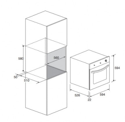 STAINLESS STEEL SINGLE GAS FAN OVEN & 5 BURNER BLACK GAS HOB PACK :ST5G