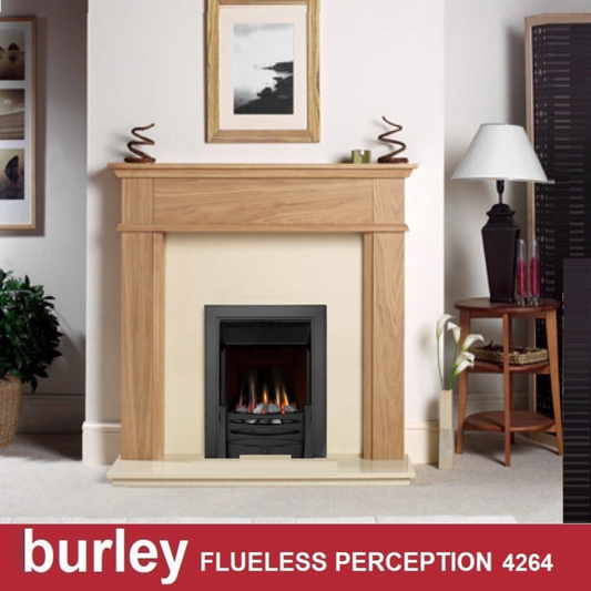 Burley Perception 4264 Flueless Black Coal Effect Gas Fire
