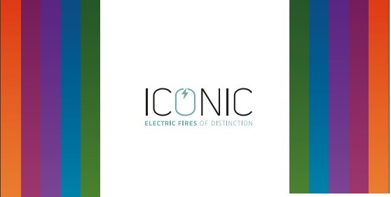 ICONIC EICON160 1600mm Electric Fire with SOLARFLAME Log Set Multi-Sided Electric Fire