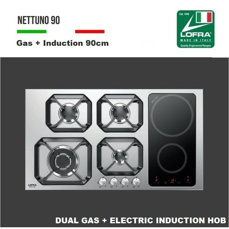 LOFRA GAIA ETNA 90cm Wide Gas Built In Oven with Gas & iNDUCTION Hob