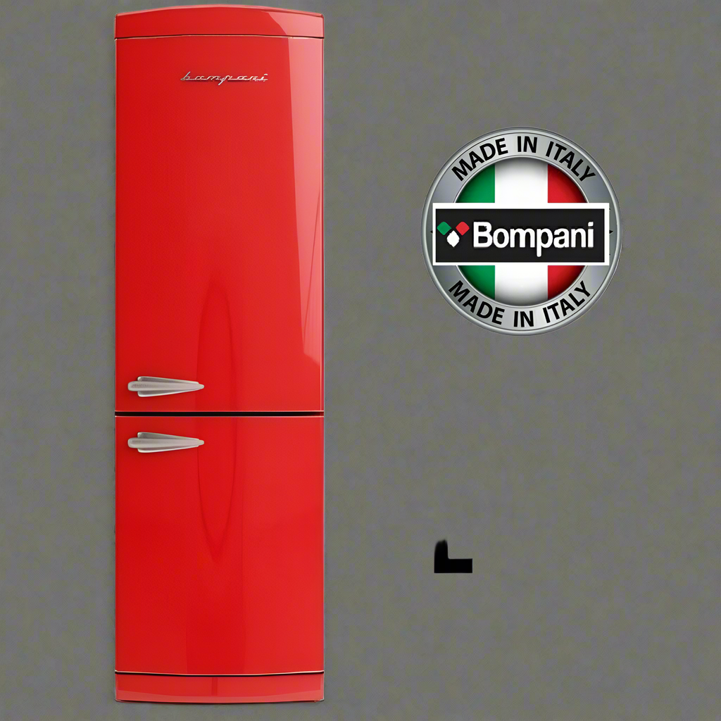 DISPLAY MODEL Bompani BOCB606/R Frost Free Retro 50’s Fiery Red Refrigerator 70:30 - 60x188.7x71 cm