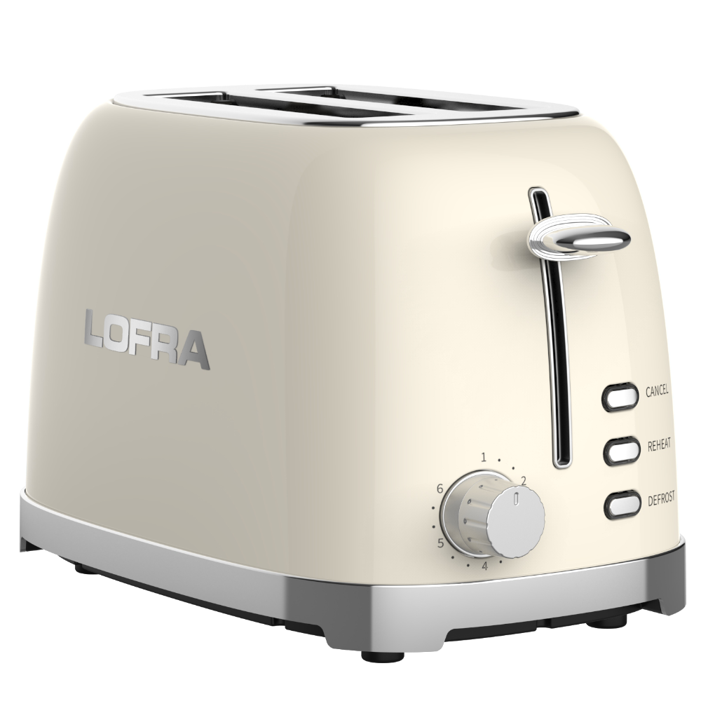 50's Lofra Retro Style 2 Slice Toaster Dolcevita Cream | ITABI26E/1