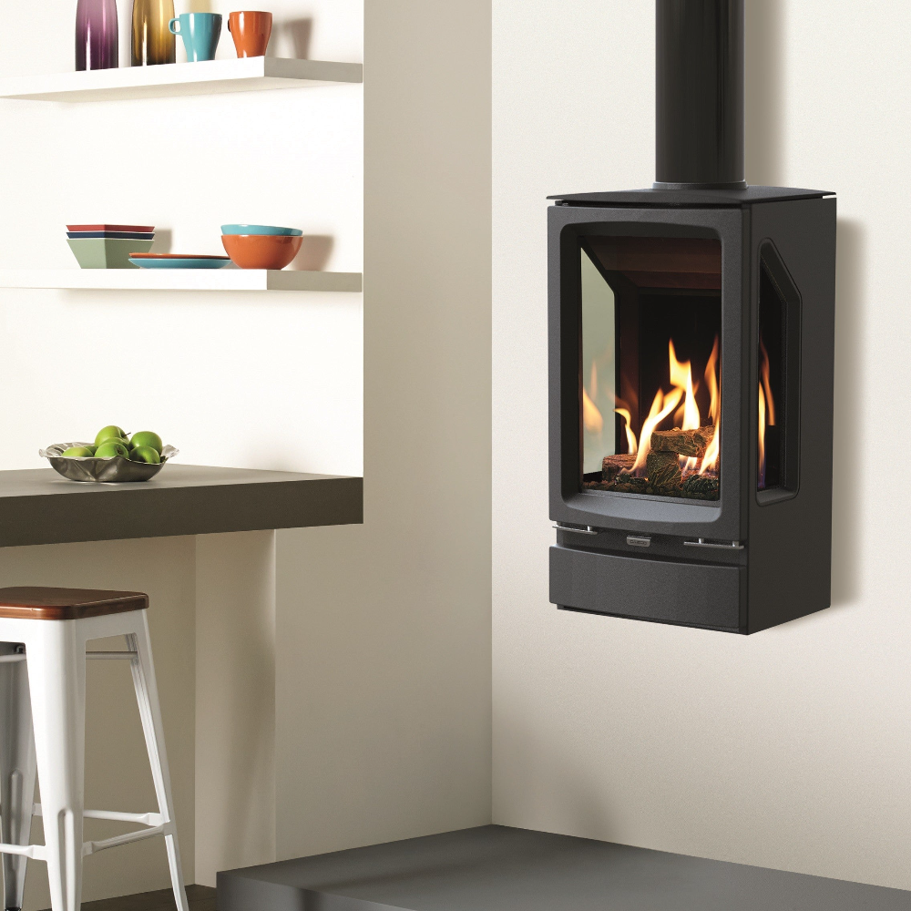 Gazco Vogue Midi T 3-Sided Wall Mounted Balanced Flue Gas Stove