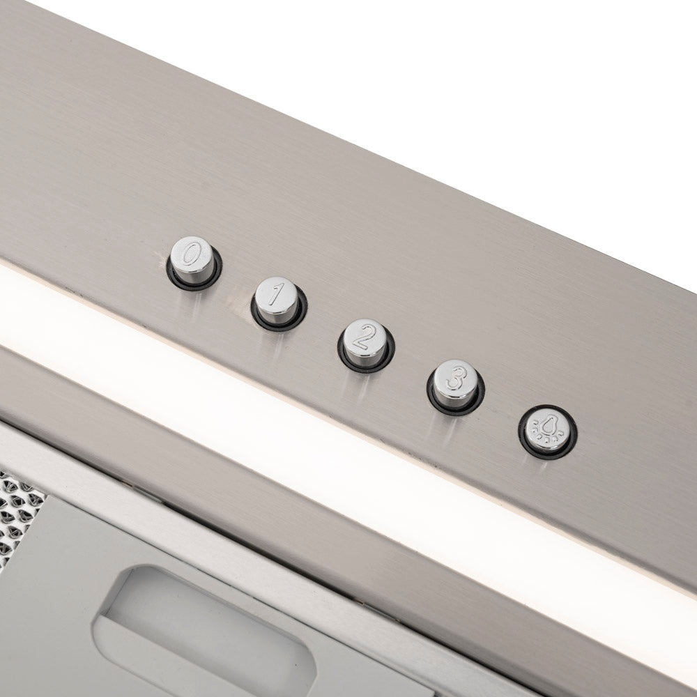 Luxury Stainless Steel Built-In-to Canopy Extractor Luxair TGCCH55CANSS 55 cm Hood