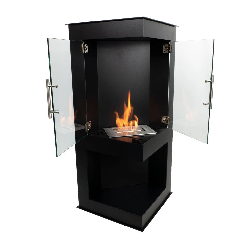 Scandi-Flame Alaska Bioethanol Corner Stove with Double Doors