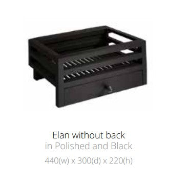 Elan Basket Remote Controlled Gas Basket Fire with tailored Gas Inset Fire Coal Effect