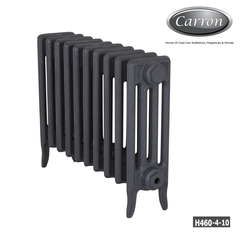 Victorian Cast Iron Radiator–4 Column 10 Section,660 High by W770 by D140mm,(Primed Grey)