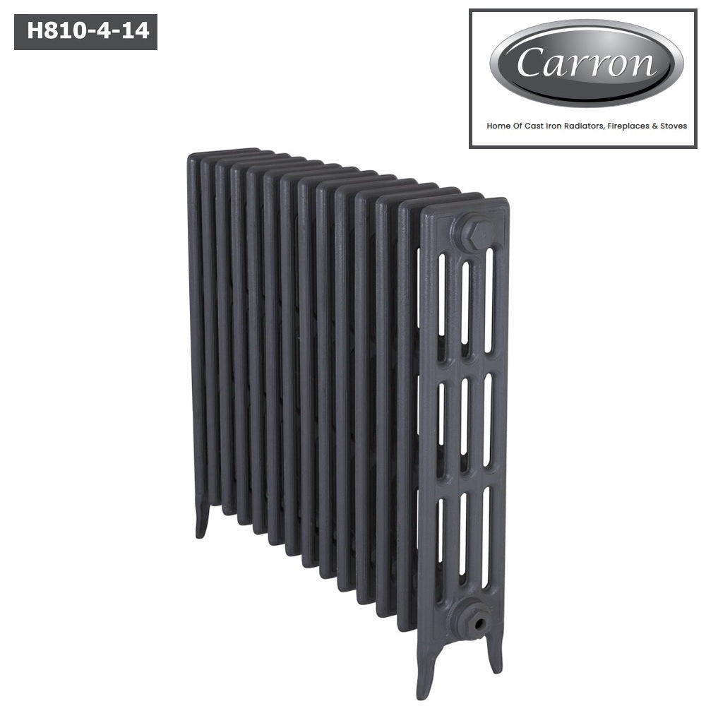 Victorian Cast Iron Radiator–4 Column 14 Section,81O High ,W888 by D140mm(Primed Grey)