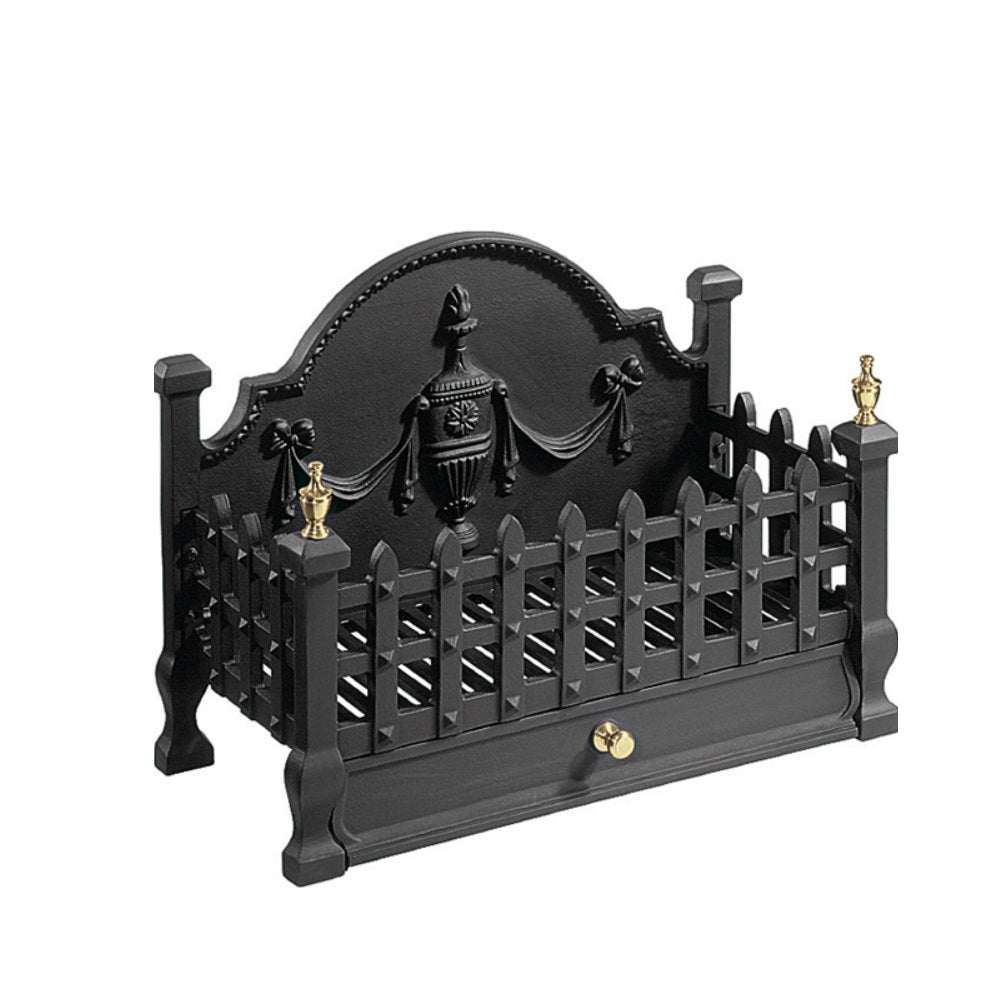 Castle Remote Controlled Gas Basket Fire with tailored Coal Effect Gas Inset Fire
