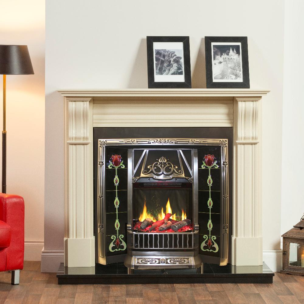 Iconic Trance 450 Inset Advanced Electric Fire for Victorian Tiled Cast Fireplace THD450