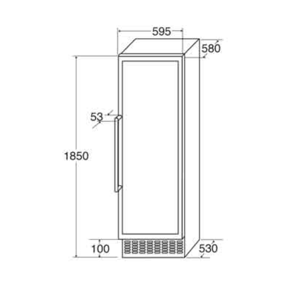 CDA FWC881 Freestanding Wine Cooler 117 Bottle Total Storage