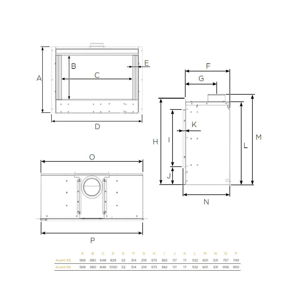 Gazco Onyx Avanti 65 Conventional Flue Log Effect Gas Fire with Expression Frame