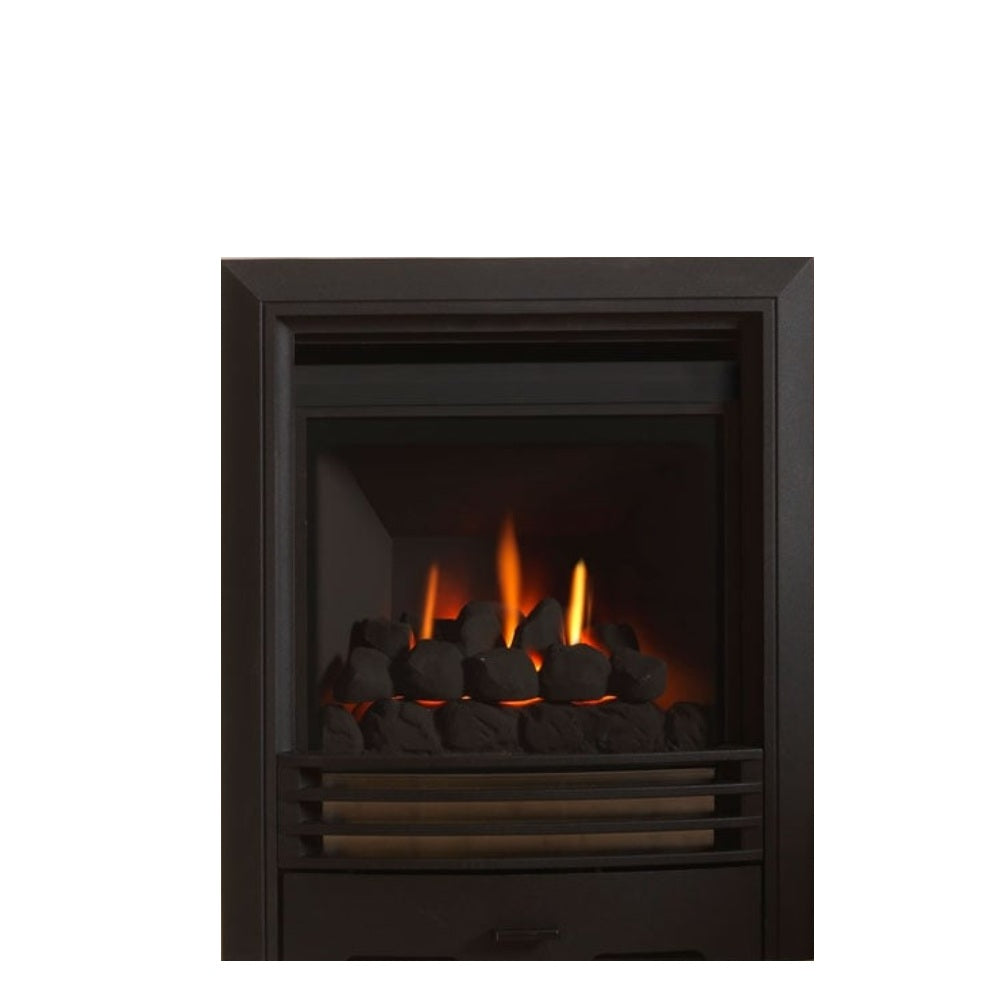 Burley Langton Black 4894 Contemporary Coal Effect Flueless Gas Fire.