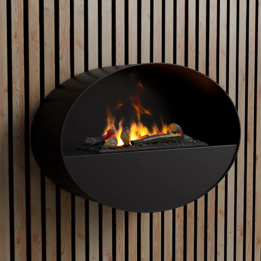 ScandiFlame Mystic Electric Wall-Mounted Water Vapour Smoked Light Fire Fireplace 