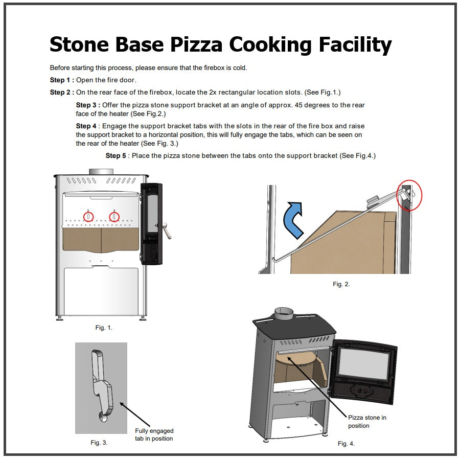 Arada Gardener Outdoor Wood Burning Stove Heater,Flue Pipe, Pizza Oven Stone & Side Tables