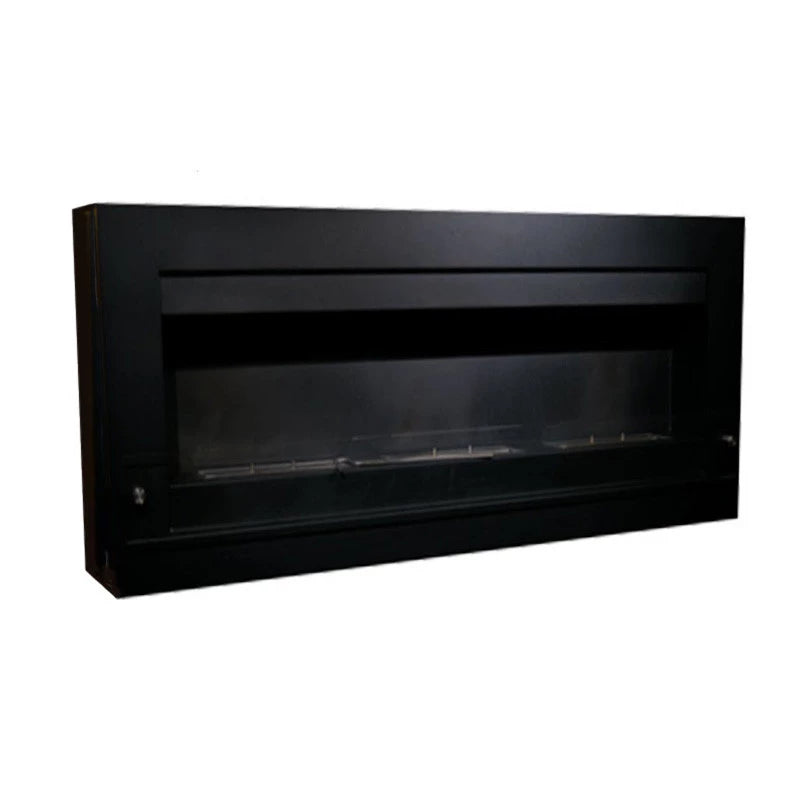 Scandiflame Quatro Black Extra Large Bioethanol Wall Mounted Fireplace 1360mm wide
