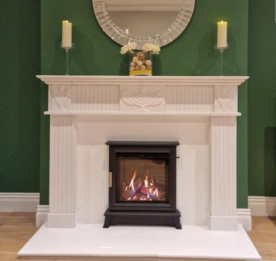 Wildfire Ravel 400 HE Log Effect Slide Control Conventional Flue Gas Fire with Stove Frame