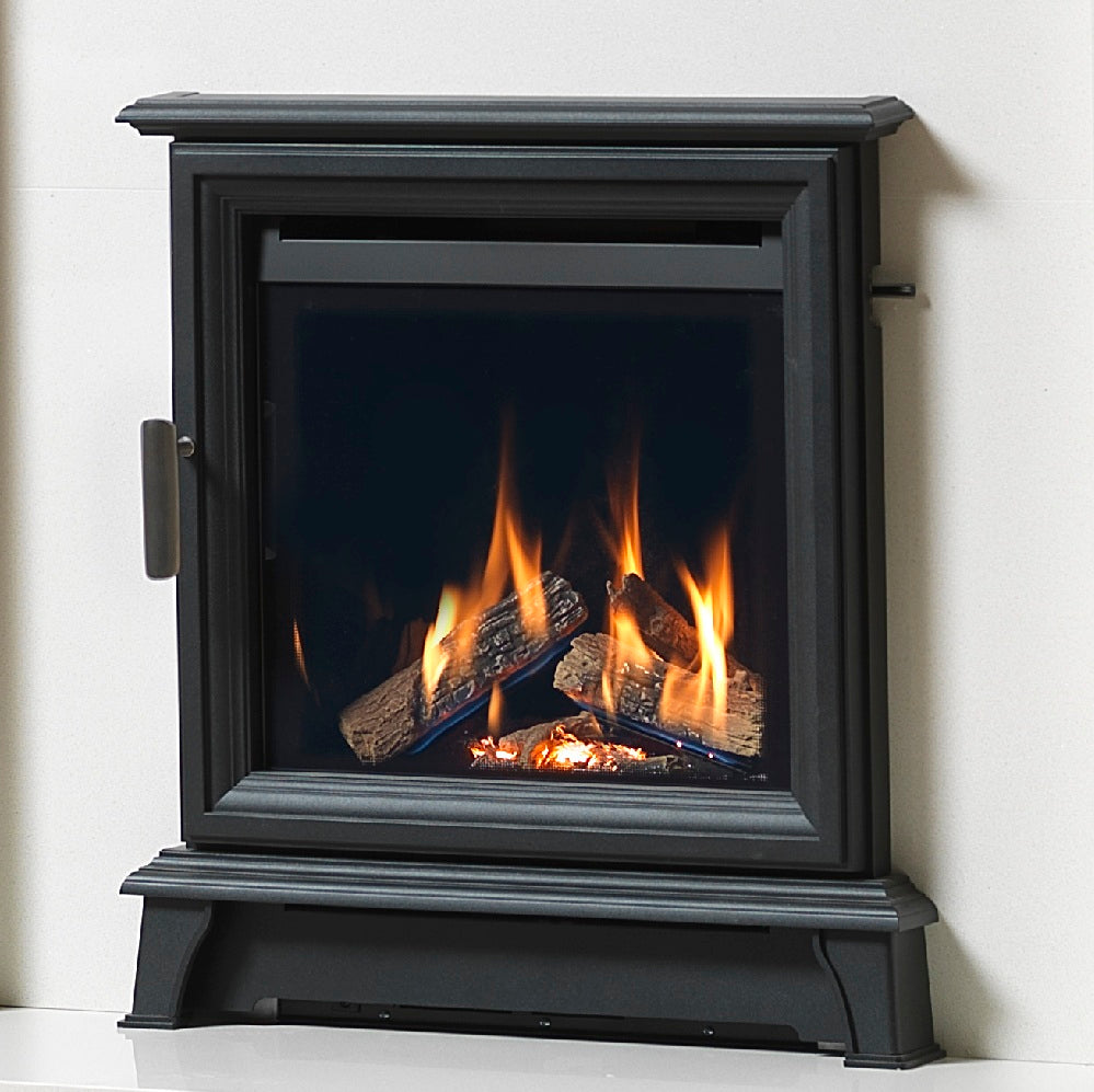 Wildfire Ravel 400 HE Log Effect Slide Control Conventional Flue Gas Fire with Stove Frame