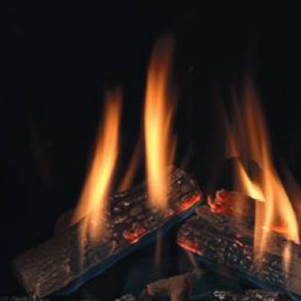 Wildfire Ravel 400 Contemporary Conventional Flue Chimney Gas Stove with Internal Burner Log Flames