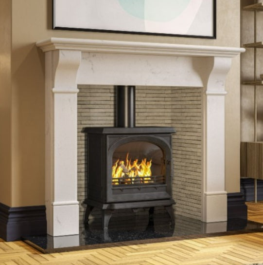Victoria SH5 Medium Solid Fuel Multi Fuel Widescreen Arched Cast Iron Stove & Flue Bundle 5.1KW