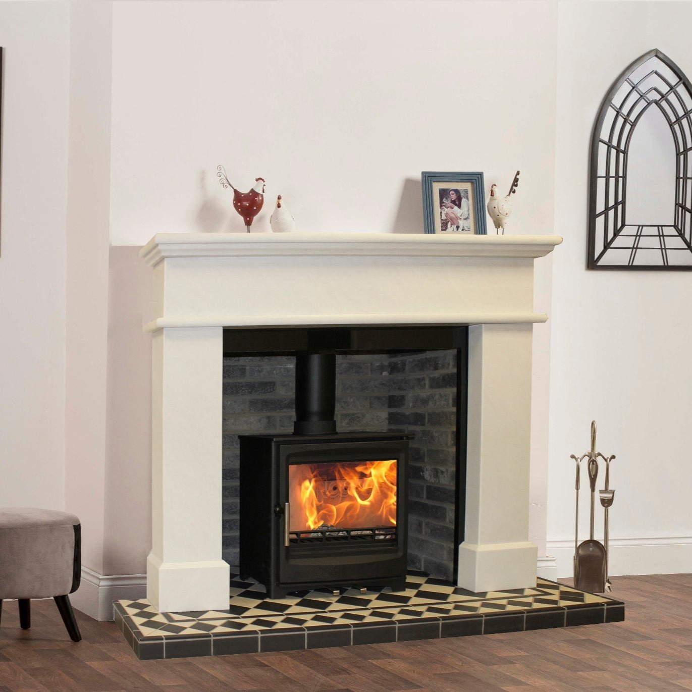 5kw Solid Fuel Stove & Chimney Lining Flue Kit Bundle - San Remo Wide Stove Bundle