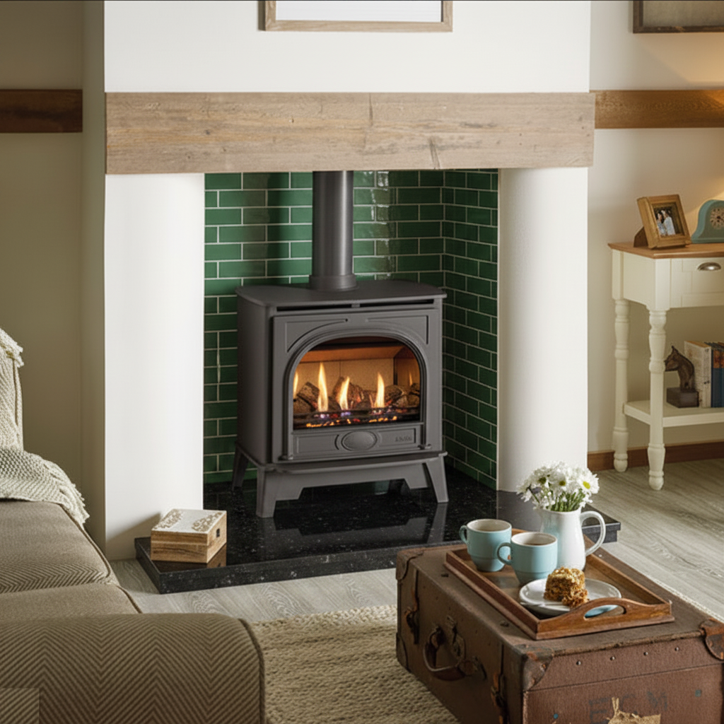 Gazco Medium Stockton 2 Conventional Flue Gas Stove For Chimney