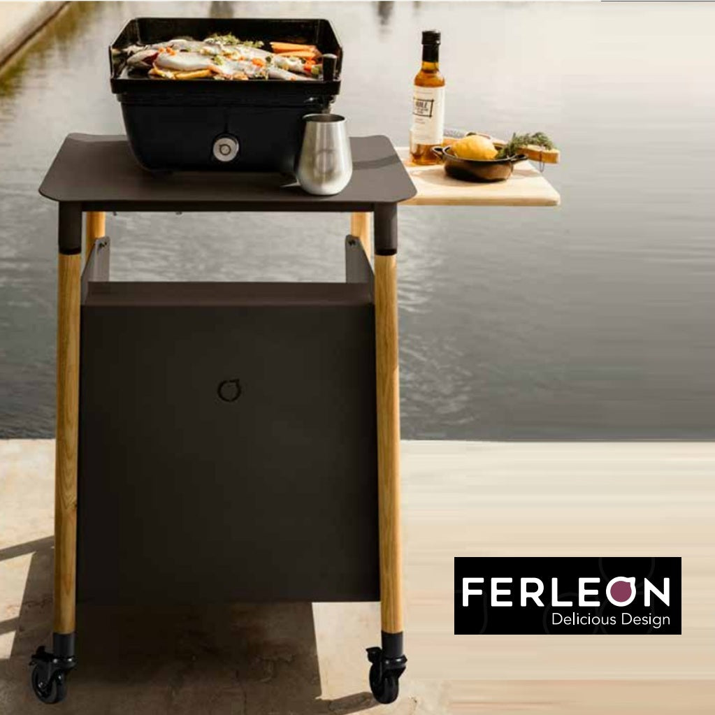Stovax Gazco Dragonfly Ferleon Gas Single Cheftop Outdoor Modular BBQ Cooker Plancha Grill with Trolley
