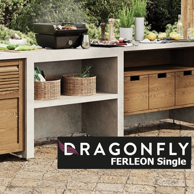 Stovax Gazco Dragonfly Ferleon Gas Single Cheftop Outdoor Modular BBQ Cooker Plancha Grill Counter Setting