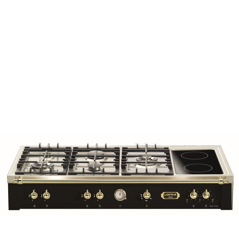Lofra Dolcevita 120 Range Top TRNM126/5C Black Gas Chef Top Range Style Hob 120cm