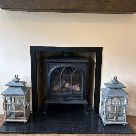 Wildfire Ravel 400T Traditional Conventional Flue Gas Stove with Burning Logs Flame