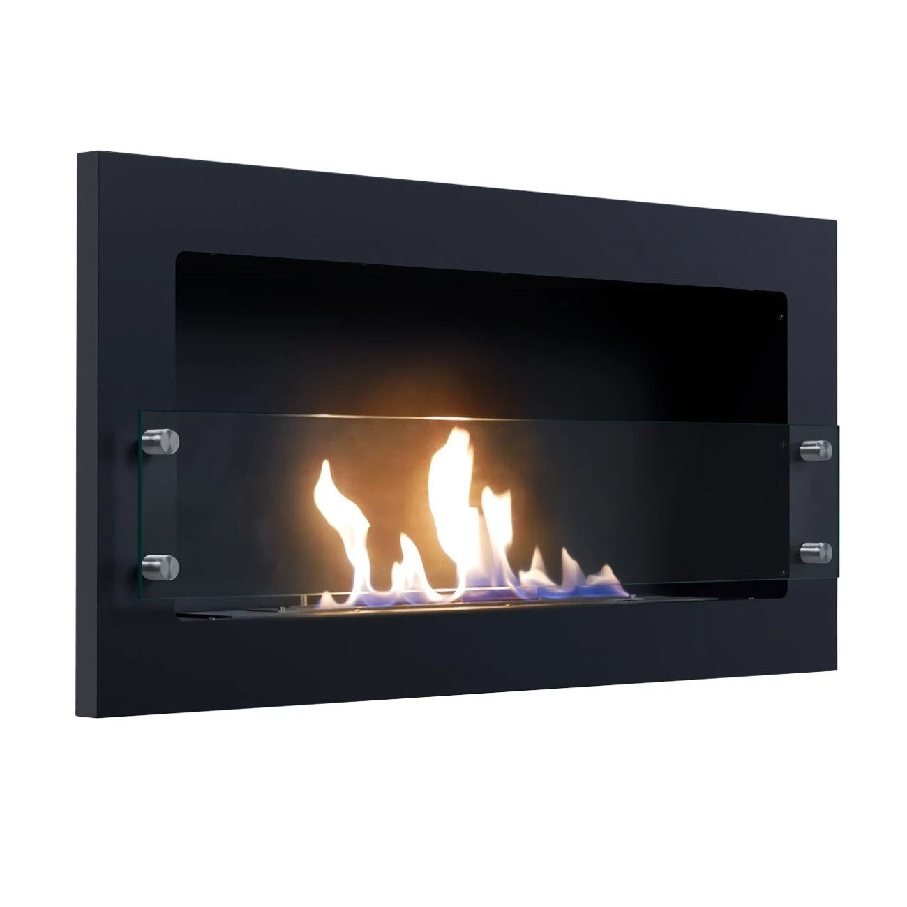 Scandi-Flame Alamo Texas Black Wall-Mounted Bioethanol Wall Fire