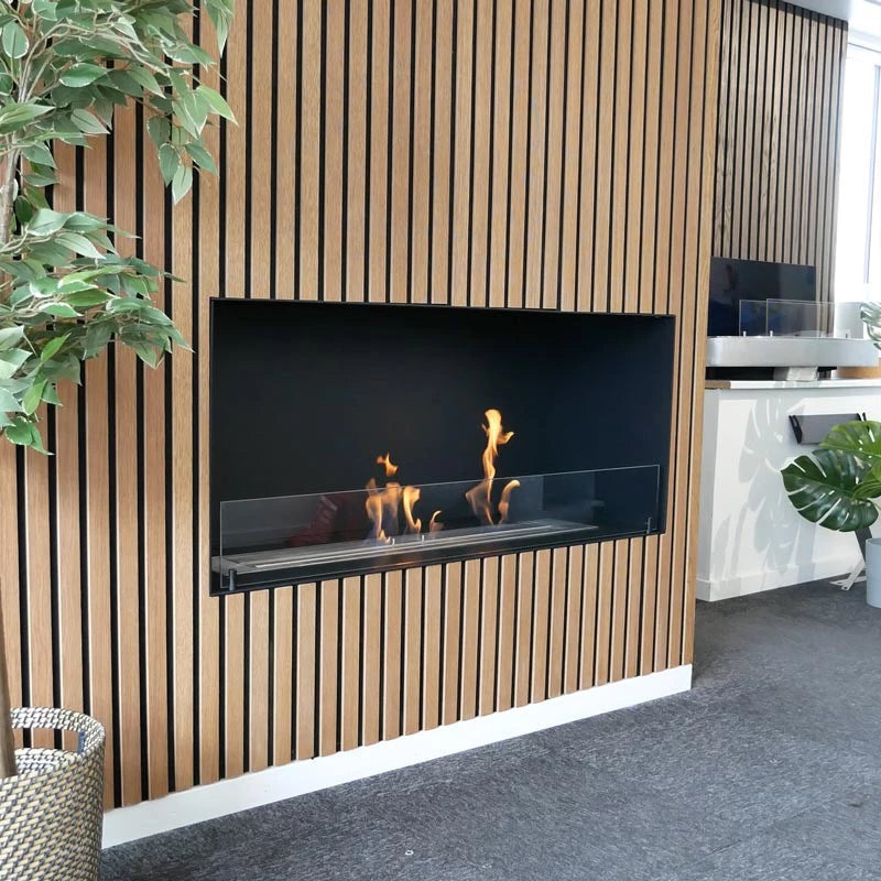 ScandiFlame Incerto 1200-1 Manual Hole In The Wall Bioethanol Insert Fire 1200mm wide