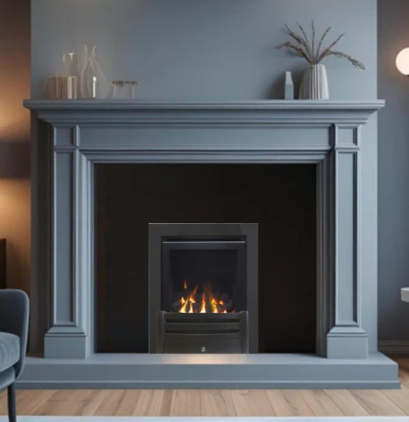 Series 4000 HE CF Coal Effect High Efficiency Gas Fire with Black Frame & Fret