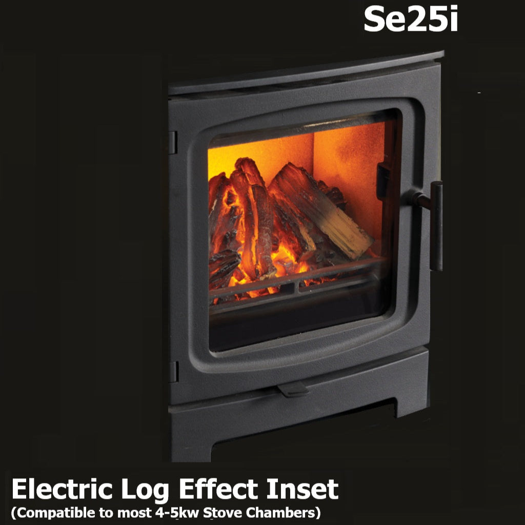 Electric Flame Efffect Fire For Solid Fuel Casette Inset Stove Chamber SLE-TGC25i