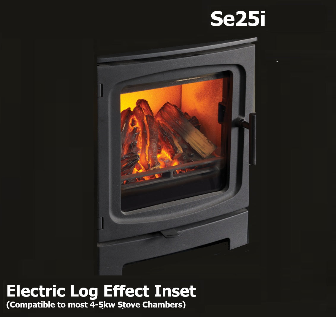 Electric Flame Efffect Fire For Solid Fuel Casette Inset Stove Chamber SLE-TGC25i
