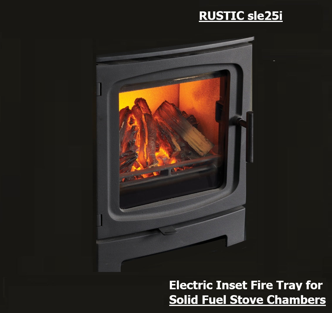 Electric Flame Efffect Fire For Solid Fuel Casette Inset Stove Chamber SLE-TGC25i