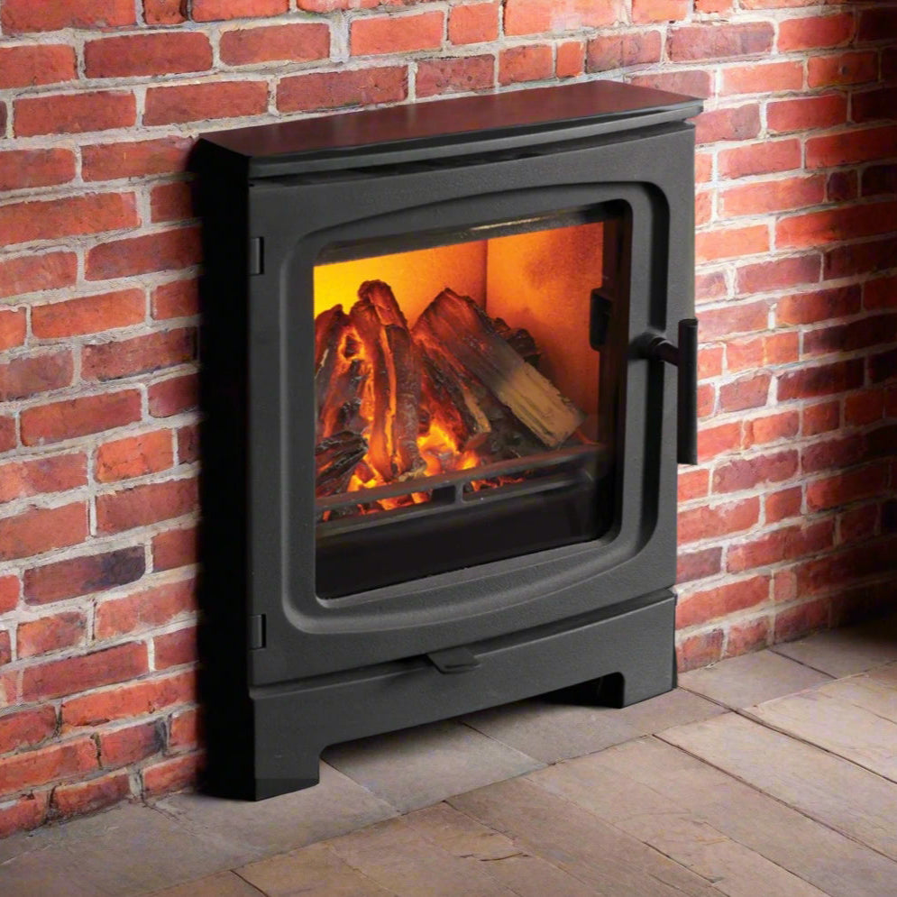 Electric Flame Efffect Fire For Freestanding Solid Fuel Stove Chamber SLE-TGC25i Inset Stove Installation
