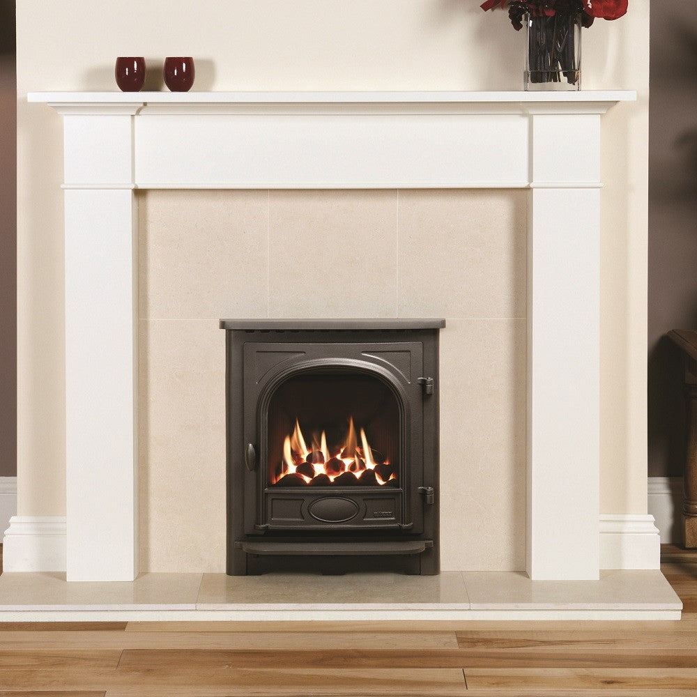 Gazco Logic HE Conventional Flue Coal Effect Gas Fire with Stockton Frame