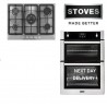 Gas Oven & Hob Pack - STBI900 Stainless Built In Gas Oven & 5 Burner Black Glass Gas Hob