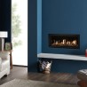 Gazco Studio 2 Edge Gas Fire fitted on a modern blue wall