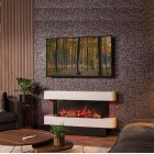 Gazco eStudio Arosa 140 Electric Floor Mounted Fire Suite, ideal pairing 65" TV Screen.