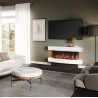 Gazco eStudio Cerreto 140 Electric Wall Mounted Fire Suite, ideal pairing with a 65" TV Screen.
