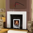 Gazco Logic HE CF Log Gas Fire with Chrome Arts Frame and Front