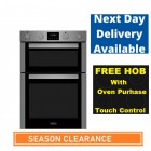 Display Model Electric Double Oven Belling BI909MF Built In Steel (FREE Hob with Purchase-Touch Control)