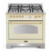 LOFRA RBIG96MFT / CI CI90cm Italian Range Cooker,Extra Large Electric Oven Classical Stainless Steel & Brass