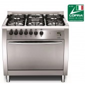 LOFRA CURVA 90 INOX CG96MF / C 90cm Italian Range Cooker,Gas Hotplate with Large Electric Multi function Oven