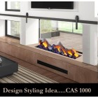 Single / Double Sided Electric Fire CAS 1000 Electric Opti-Myst Log Fire.