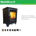 MultiEco5 Medium Freestanding Solid Fuel Stove for Log or Coal Smoke Control MultiFuel 5KW