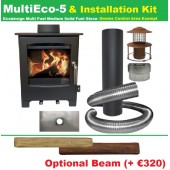 The Best Selling Solid Fuel Stove, MultiEco 5 Standard Freestanding 6kw MultiFuel Stove (5kw)(