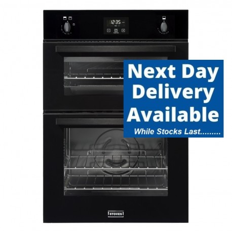Gas Oven TGCSTBI900G Double Cavity Built In Gas Oven With Electric Grill In Black